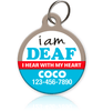 Deaf Pet ID Tag for dog or cat