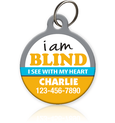 Blind Pet ID Tag of cat or dog