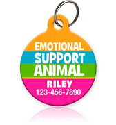 Emotional Support Animal Pet ID Tag - Aw Paws