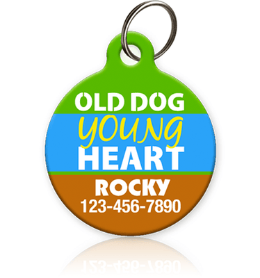 Old Dog Young Heart Pet ID Tag - Aw Paws