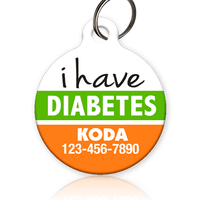 I Have Diabetes Pet ID Tag - Aw Paws