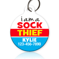 Sock Thief PET ID TAG