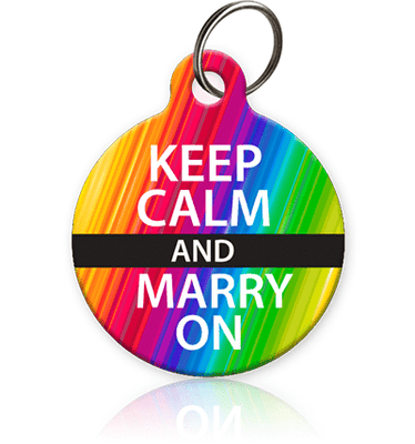 Keep Calm and Marry On Pet ID Tag - Aw Paws
