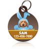 Blue Bunny Photo Pet ID Tag