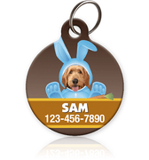 Blue Bunny Photo Pet ID Tag