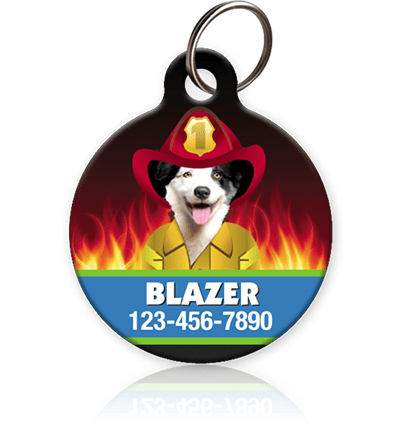 Firefighter Pet ID Tag Aw Paws