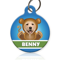 Boy Monkey Photo Pet ID Tag