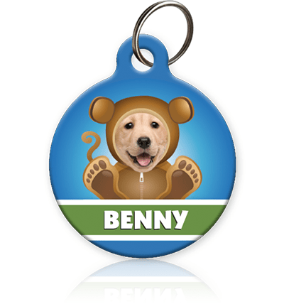 Boy Monkey Photo Pet ID Tag