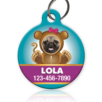 Girl Monkey Pet ID Tag - Aw Paws