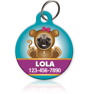 Girl Monkey Pet ID Tag - Aw Paws