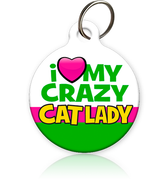 crazy cat lady id tag