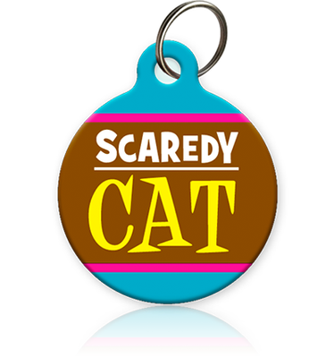 Scaredy Cat Cat ID Tag