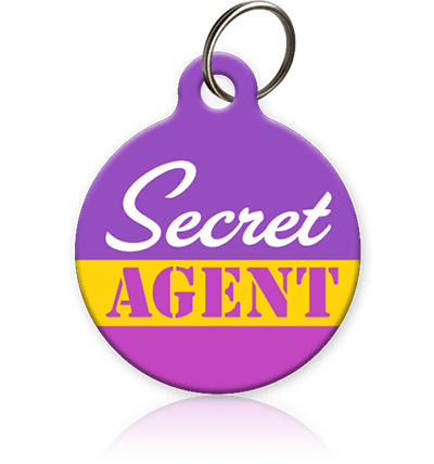 Secret Agent Cat ID Tag - Aw Paws