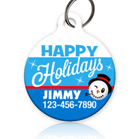 Happy Holidays Pet ID Tag