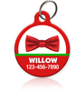 Holiday Bow Tie Pet ID Tag - Aw Paws