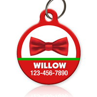 Holiday Bow Tie Pet ID Tag - Aw Paws