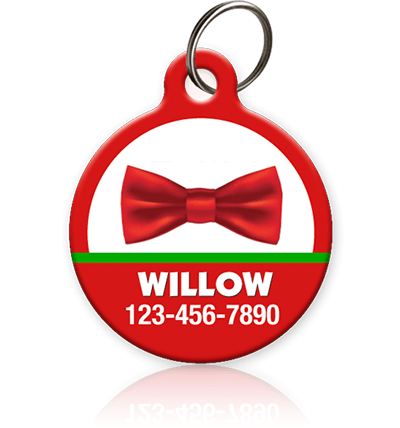 Holiday Bow Tie Pet ID Tag - Aw Paws
