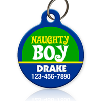 Naughty Boy Pet ID Tag