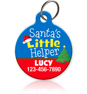 Santa's Little Helper Pet ID Tag - Aw Paws