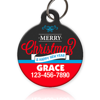 Merry Christmas Pet ID Tag