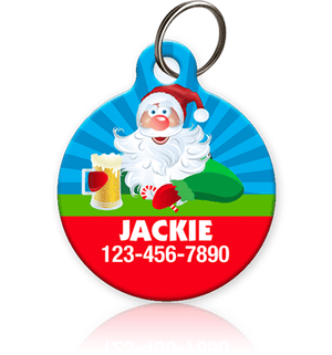 Drunk Santa Pet ID Tag - Aw Paws