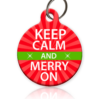 Keep Calm and Merry On Pet ID Tag - Aw Paws