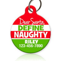 Dear Santa Define Naughty Pet ID Tag