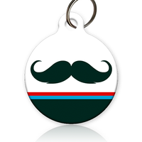 Mustache Cat ID Tag