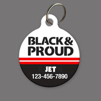 Black and Proud Pet ID Tag