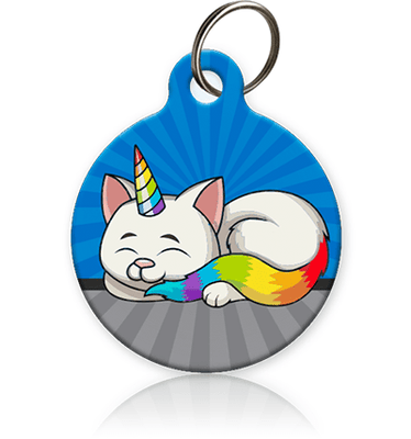 Cat Unicorn Rainbow Pet ID Tag - Aw Paws