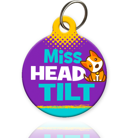 Miss Head Tilt Pet ID Tag