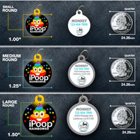iPoop Rainbows Pet ID Tag